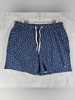 Rhoback Medley Swim Trunks Mens XXL 2XL Starlight Admiral Navy Blue Lined 6.5”